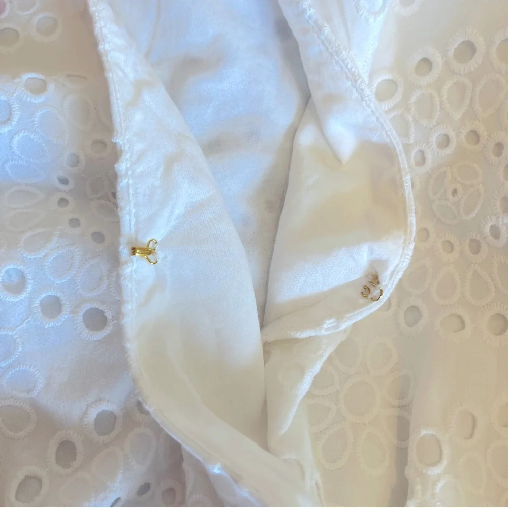 Lilly Pulitzer | Taviana Eyelet Dress - Resort White Circle Bloom Eyelet (4) - Picture 10 of 13